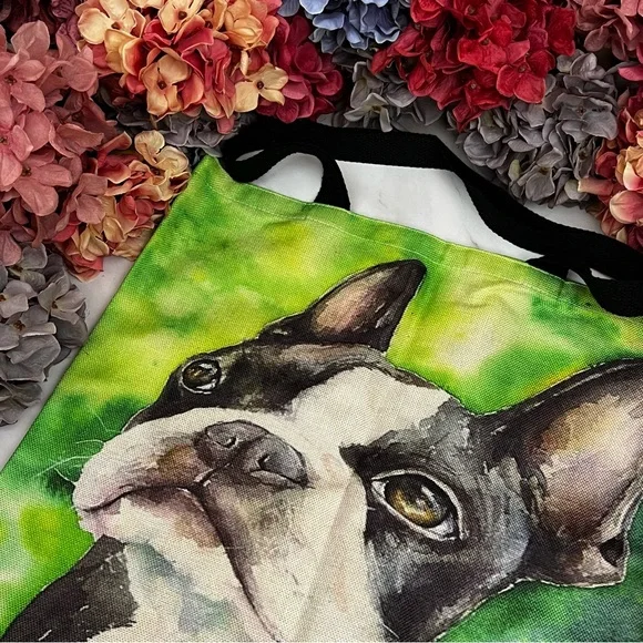 Eco-Friendly Adorable Boston Terrier Folding Tote Bag - Picture 5 of 12